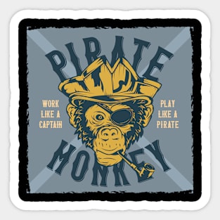 Pirate Monkey Sticker